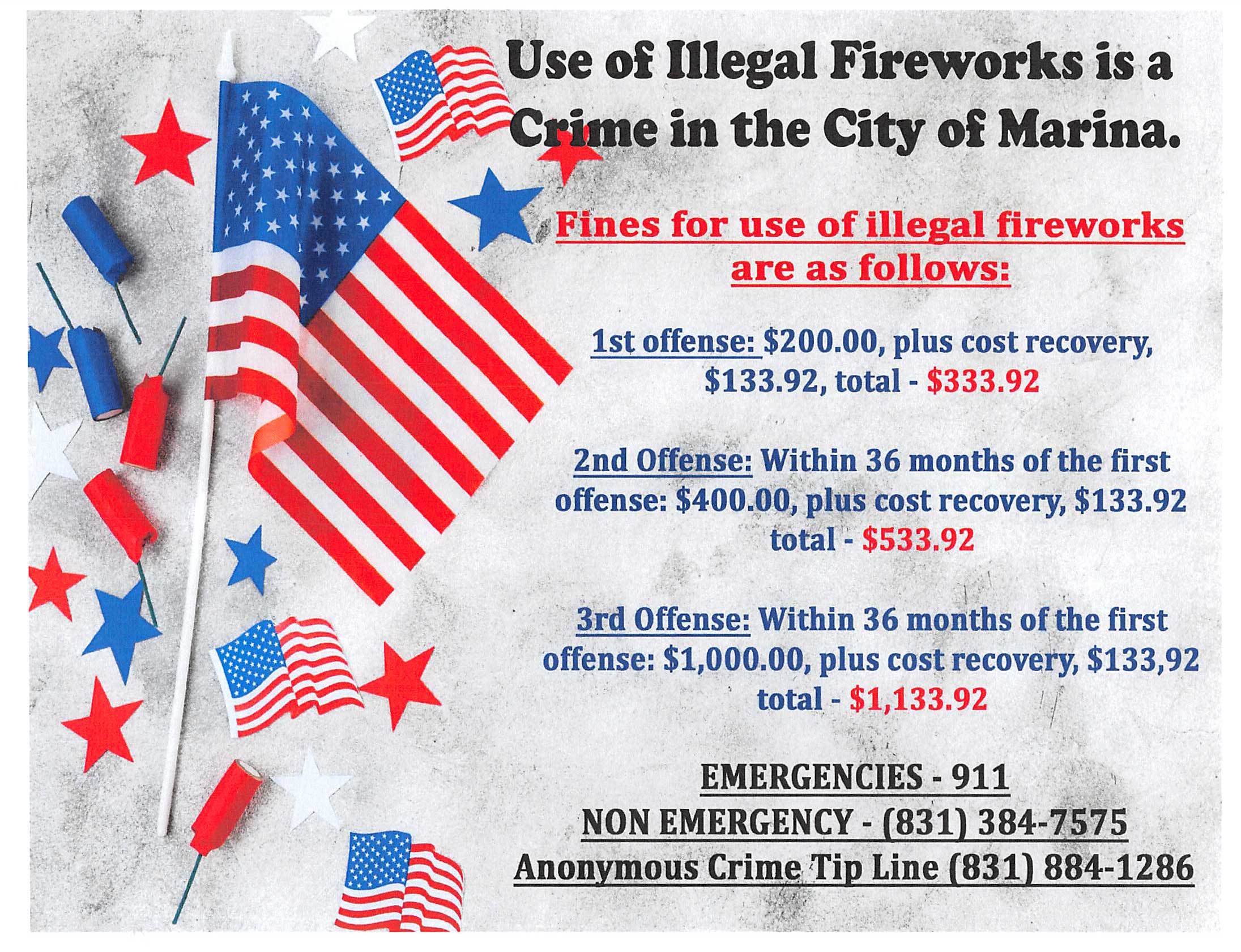Illegal Fireworks is a Crime