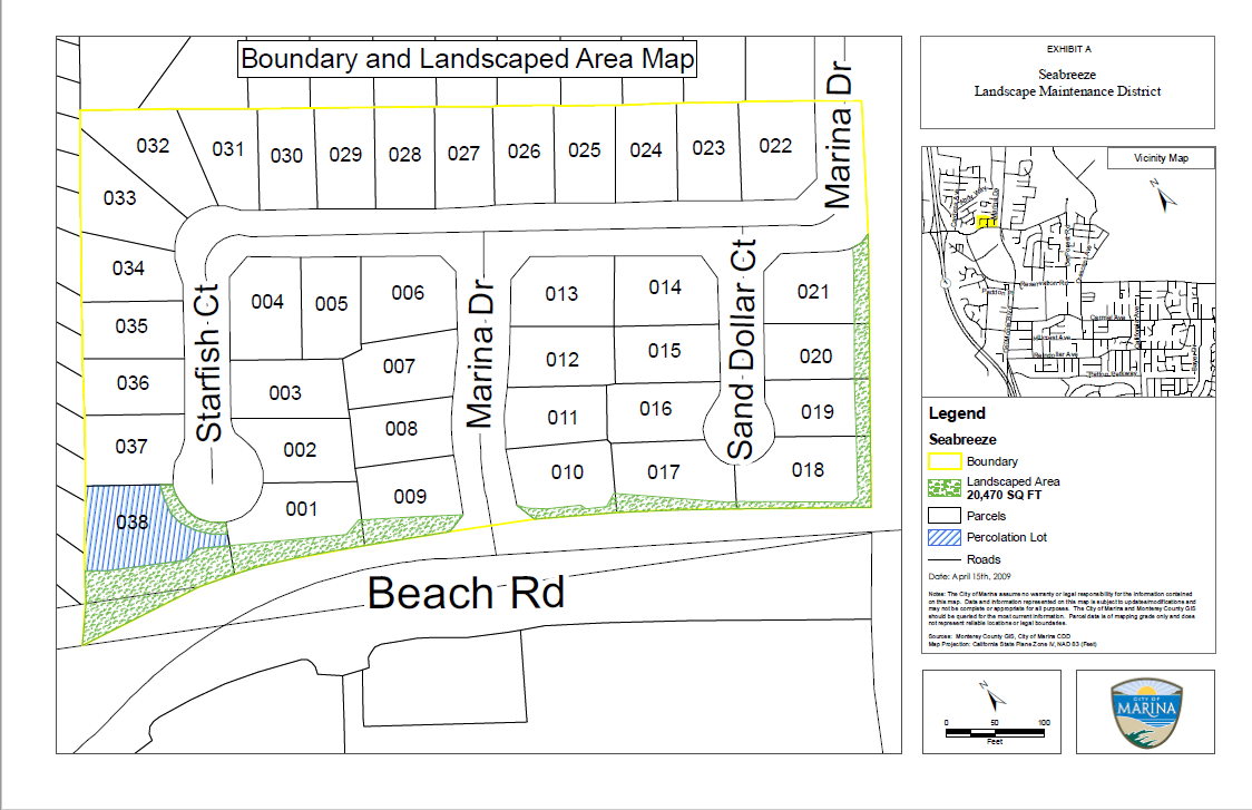 Seabreeze Boundary and Landscape Area map
