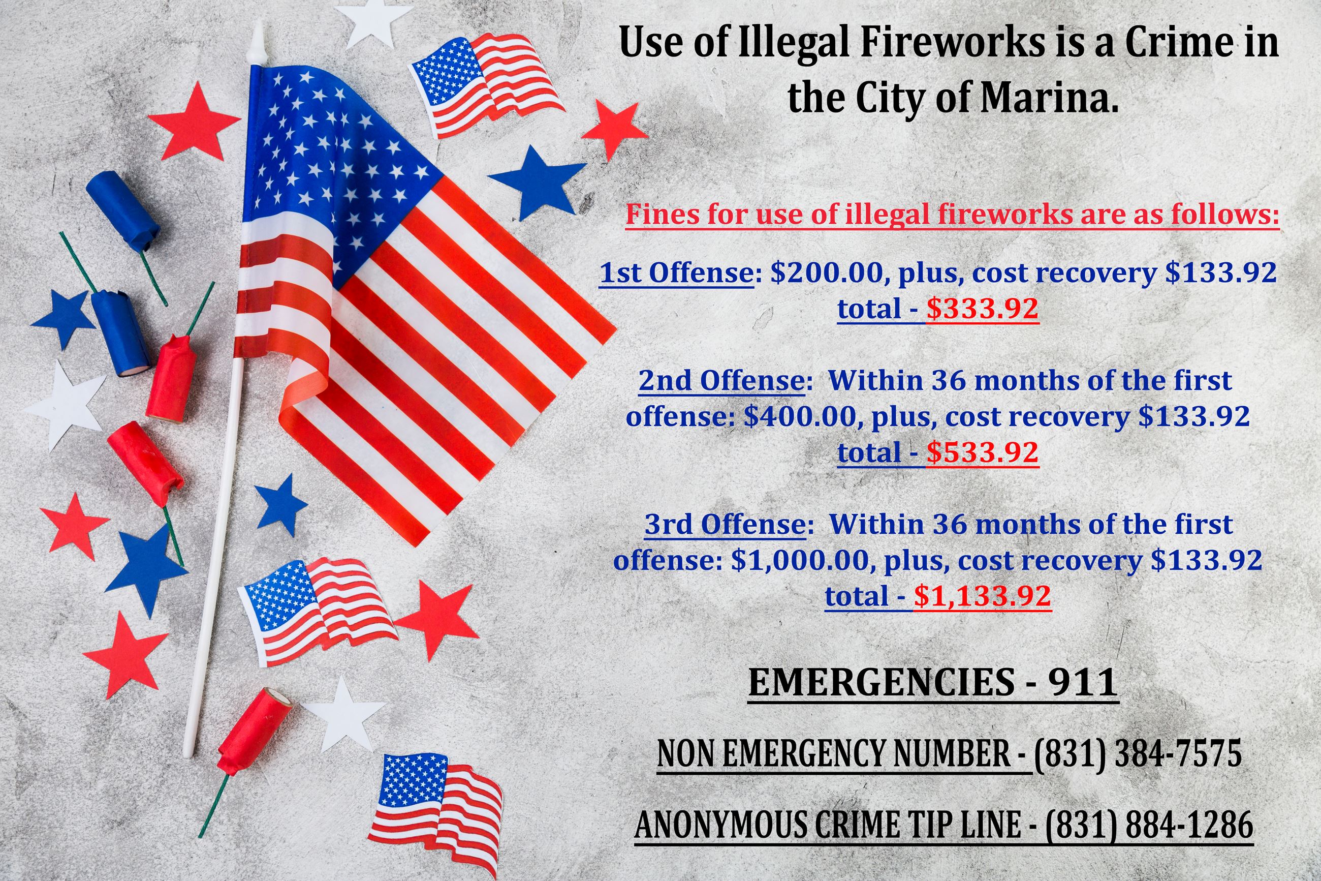 Flyer for violation fines - 06.30.21 costrecovery